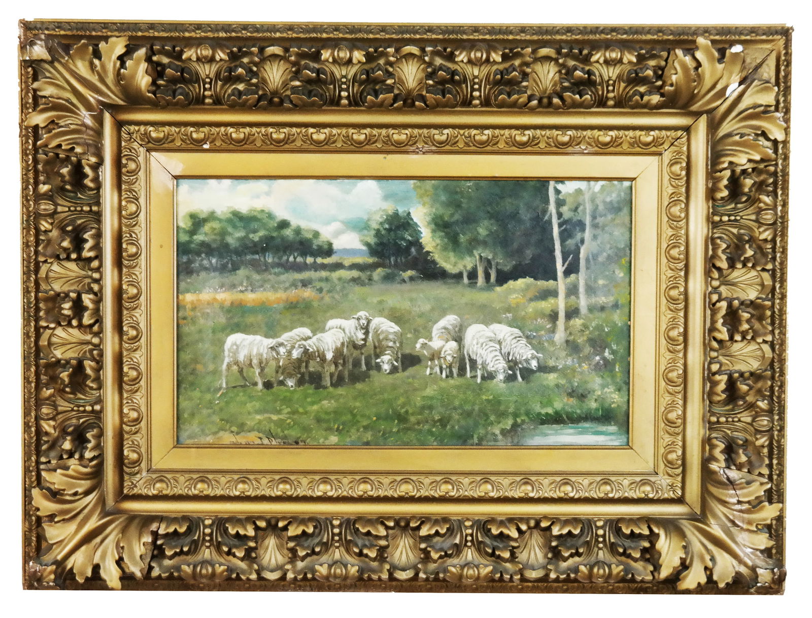 Sheep Grazing - Oil Painting (1 of 11)