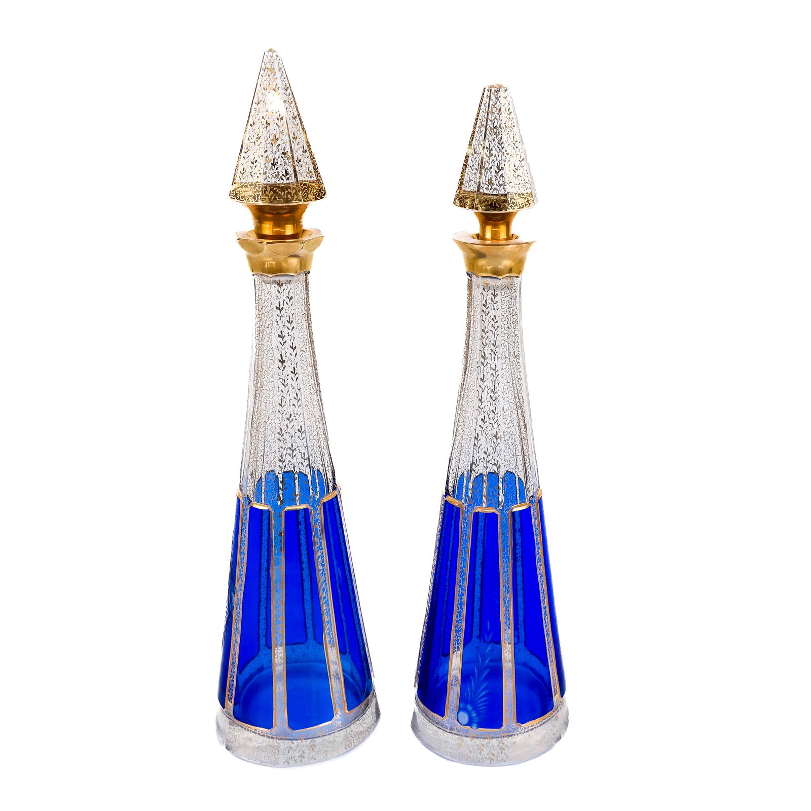 Companion Pair of Bohemian Glass Decanters (1 of 7)