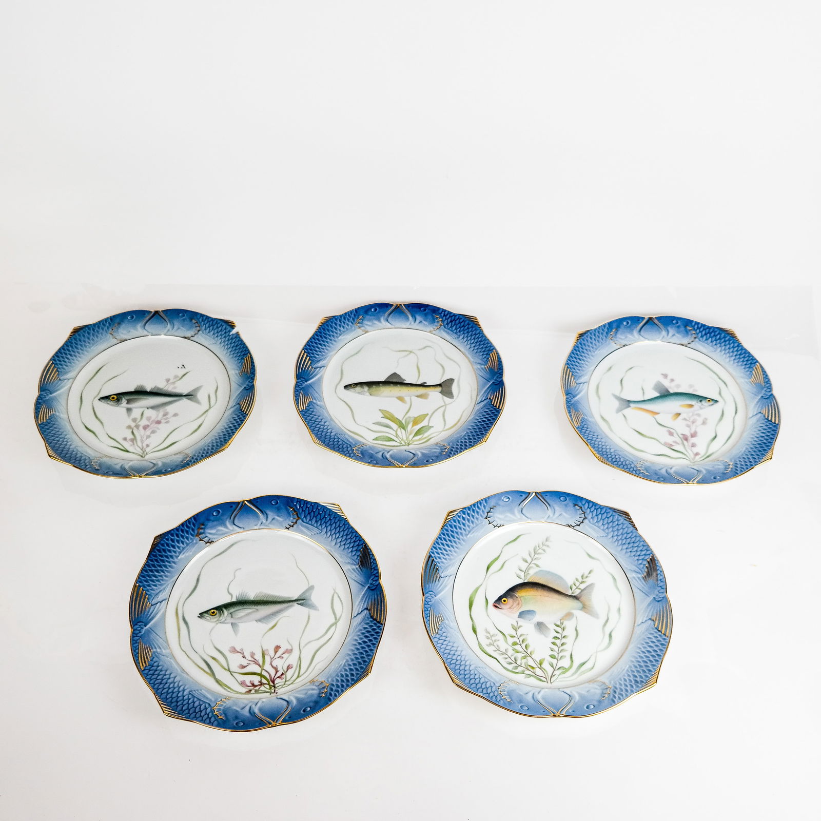 Royal Copenhagen Porcelain Fish Plates (5) (1 of 11)