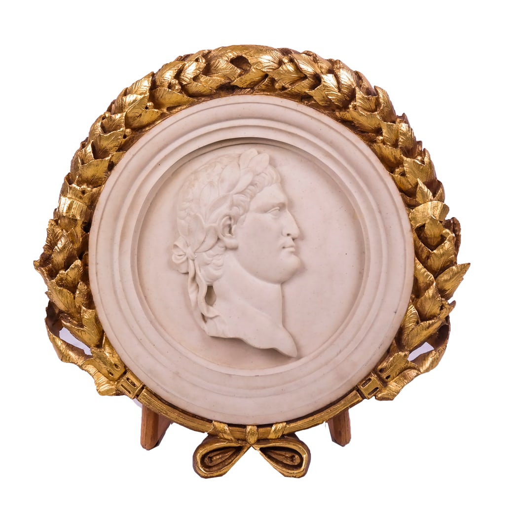 Grand Tour-Style Carved Marble Roundel (1 of 8)