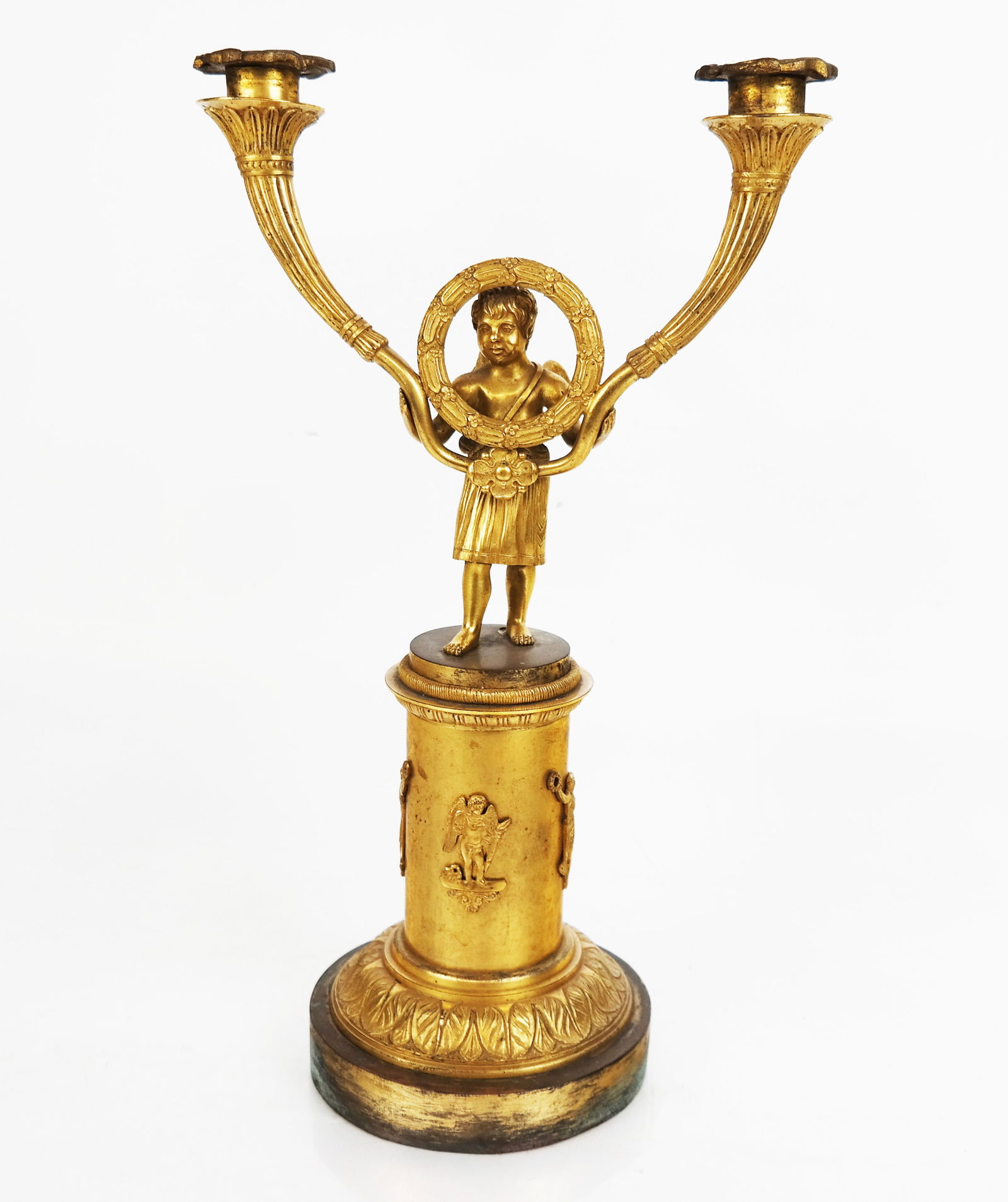 Empire Gilt Bronze Figural Candlestick (1 of 6)
