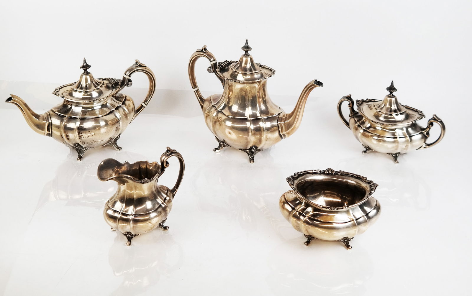Reed & Barton Sterling Silver Tea & Coffee Set (5) (1 of 14)