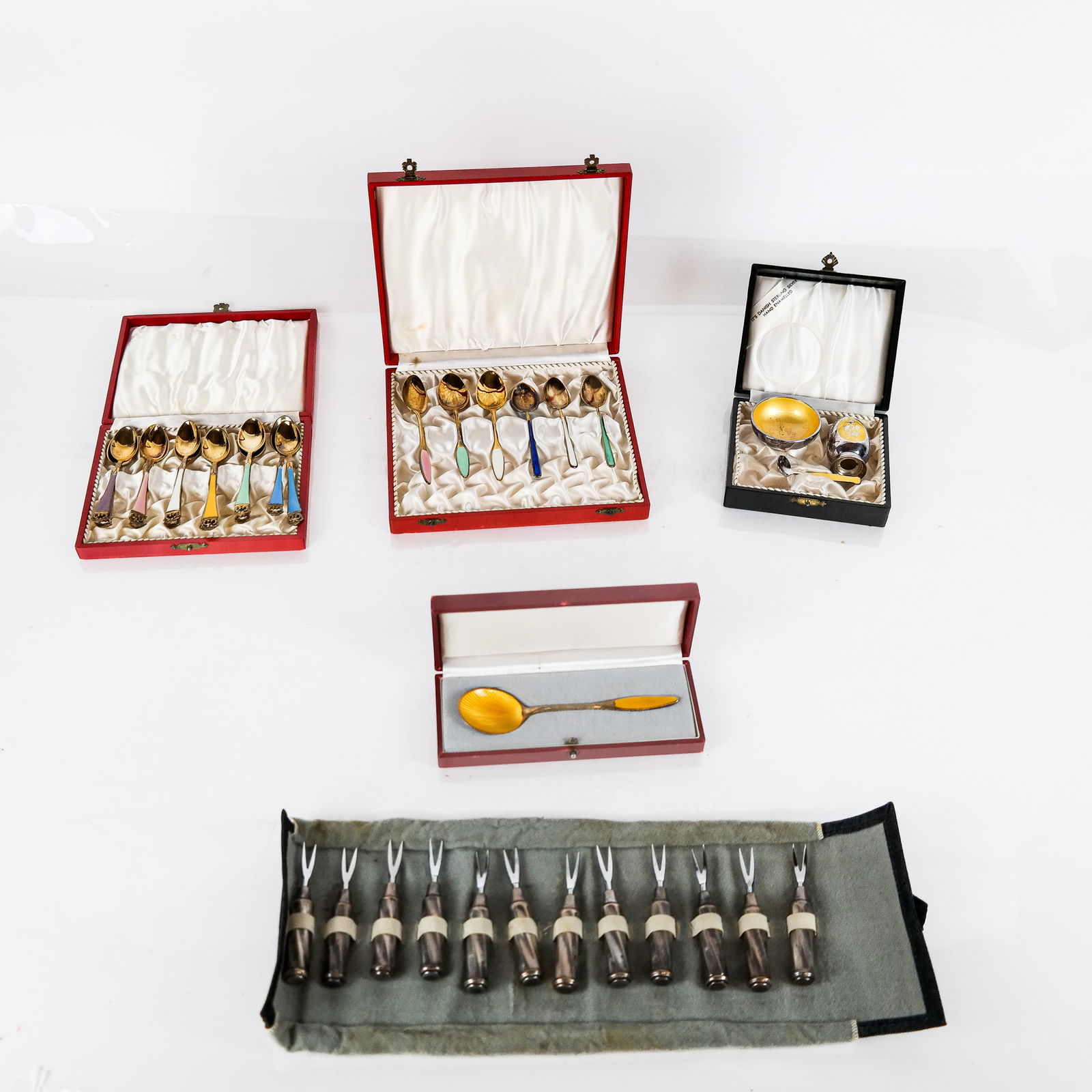 Four Sterling and Enamel Boxed Sets & 12 Picks (1 of 20)