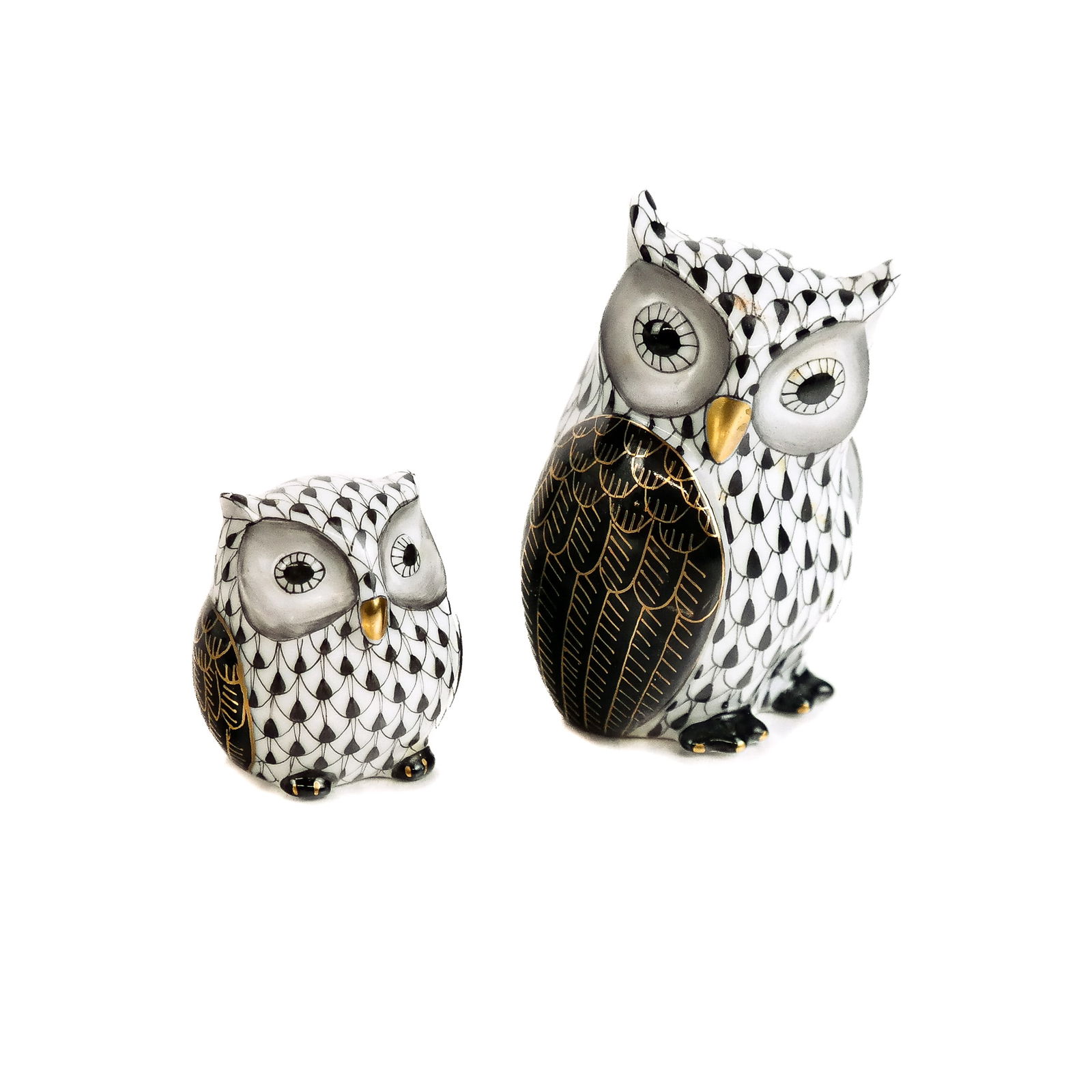 Herend Hungarian Porcelain Owl Figures (2) (1 of 7)