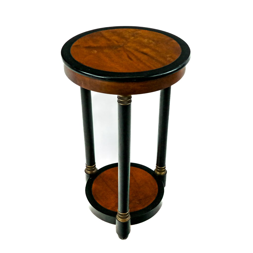 Modern Regency-Style Parcel Ebonized Side Table (1 of 12)