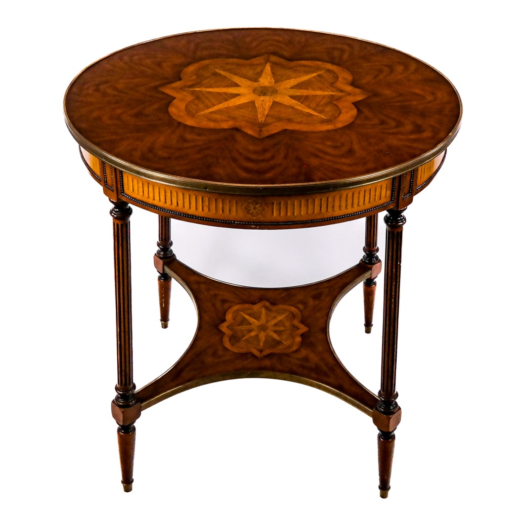 Modern Neoclassical-Style Inlaid Center Table (1 of 11)