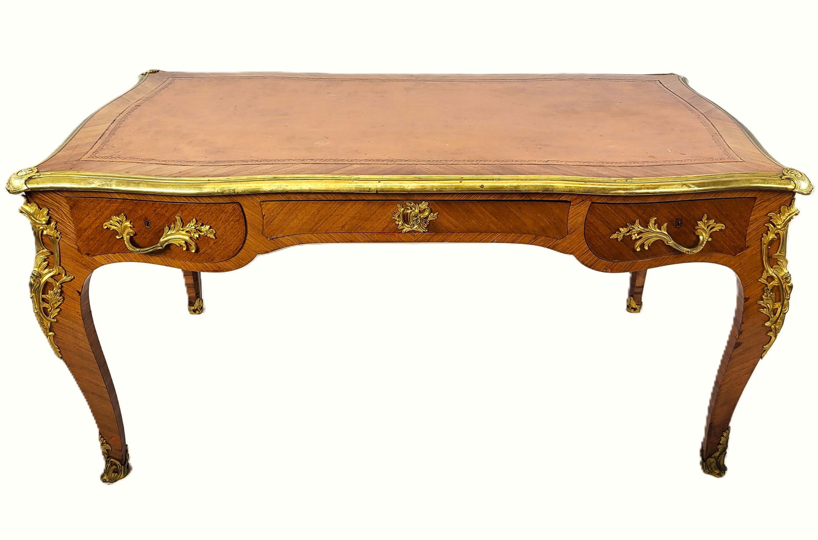 Louis XV-Style Bronze-Mounted Bureau Plat (1 of 20)