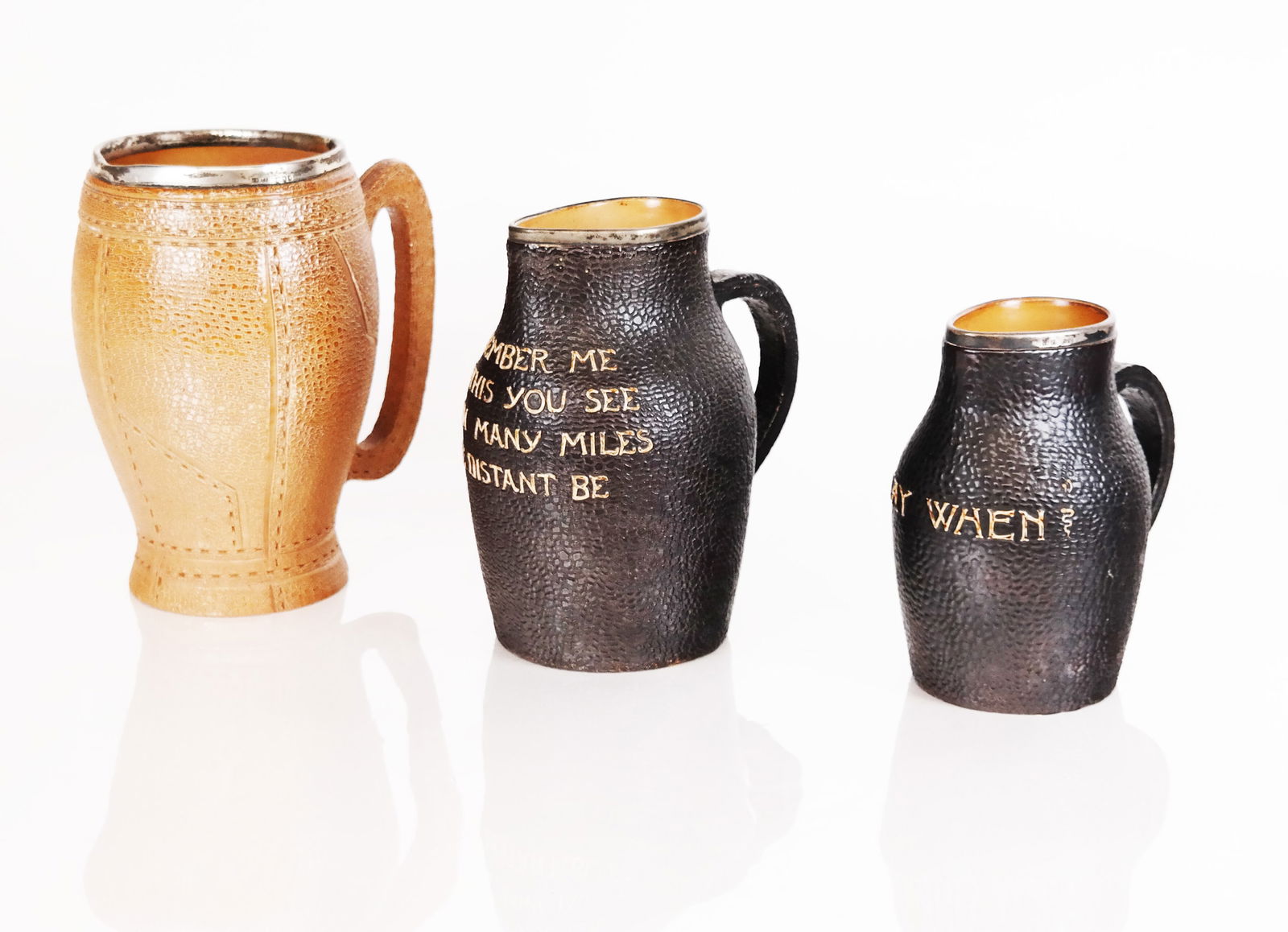 Doulton Lambeth Leatherware Pub Jugs (3) (1 of 12)