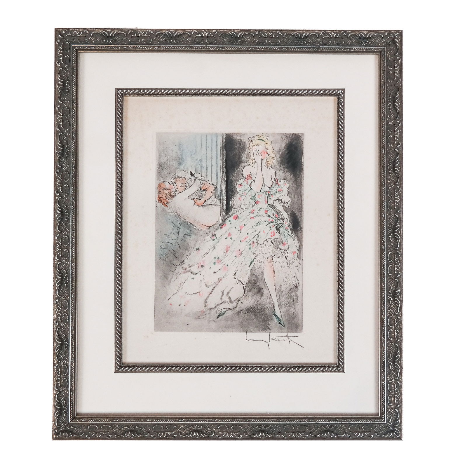 Louis ICART: Woman and Couple - Etching (1 of 9)