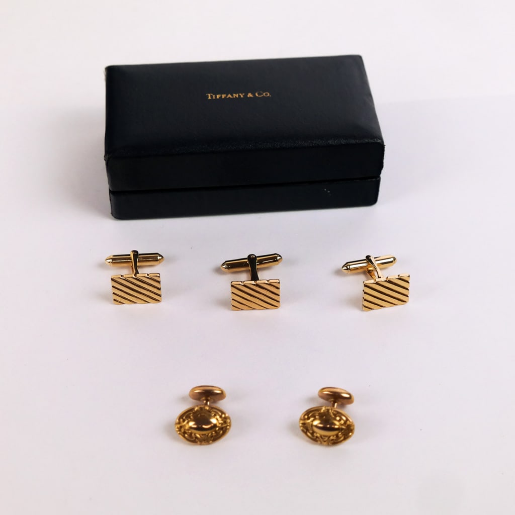 Tiffany & Co. and Others 14K Gold Cufflinks (5) (1 of 8)