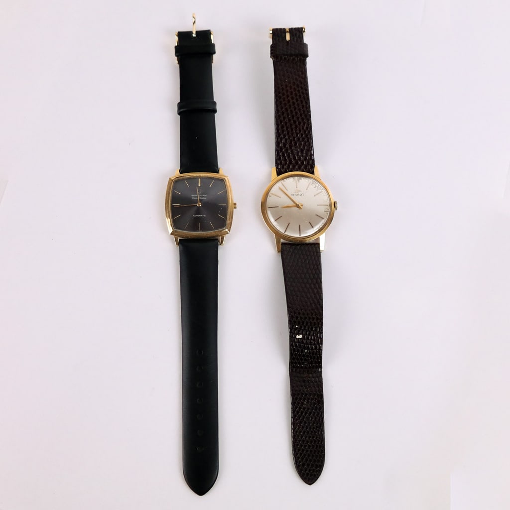 Tissot and Universal 18K Gold Wristwatches (2) (1 of 8)