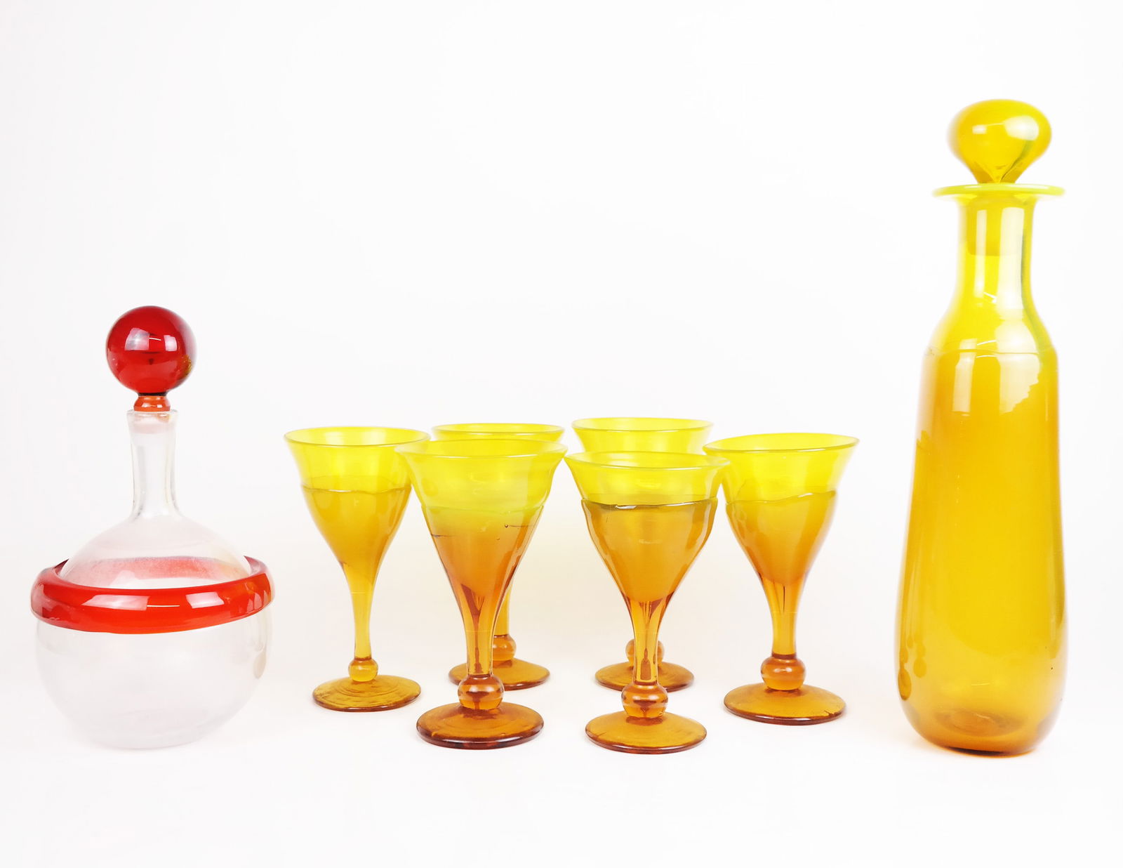Joel Philip Myers Art Glass Decanter and Goblets (8 pcs.) (1 of 20)