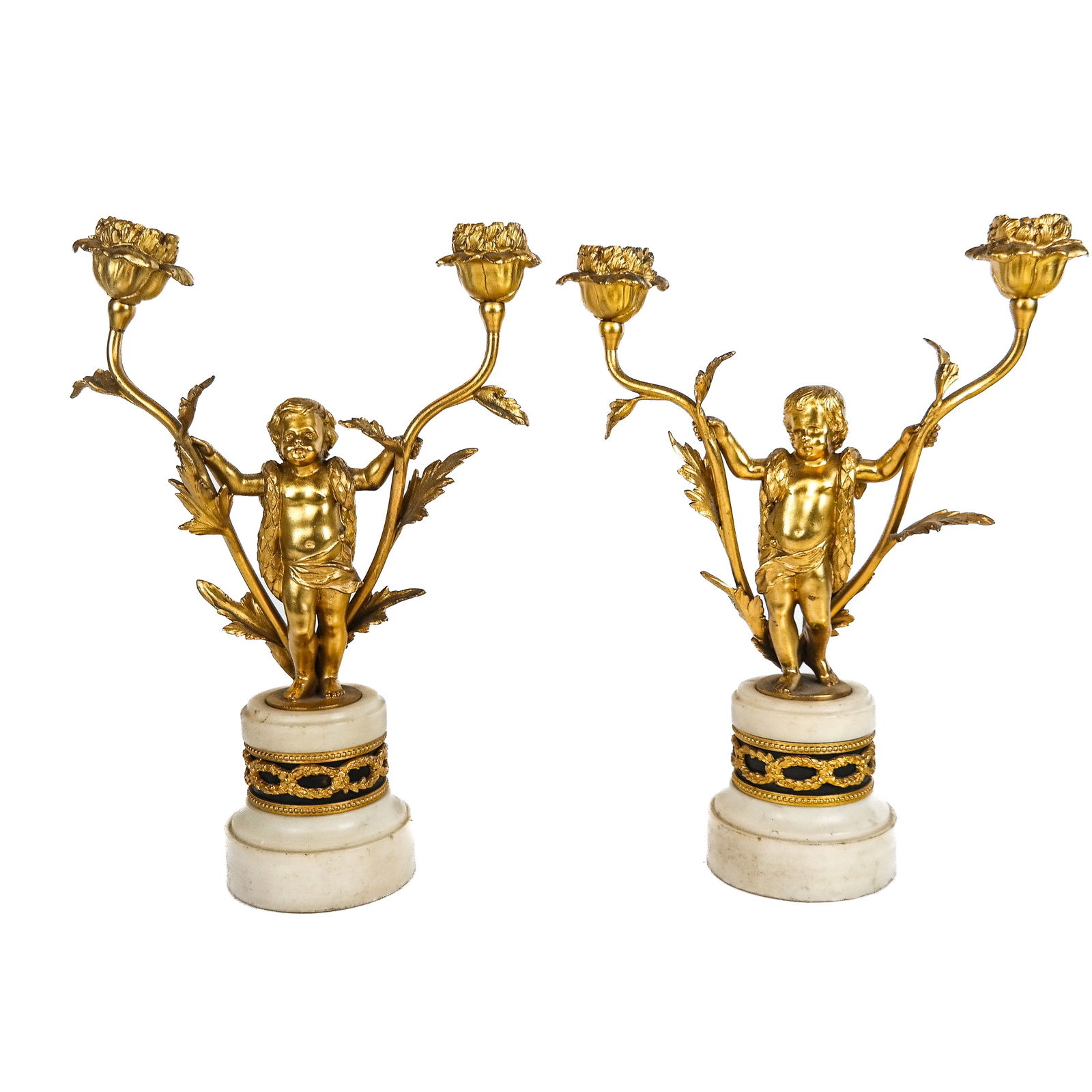 Pair of Louis XV-Style Gilt Bronze Candelabra (1 of 8)