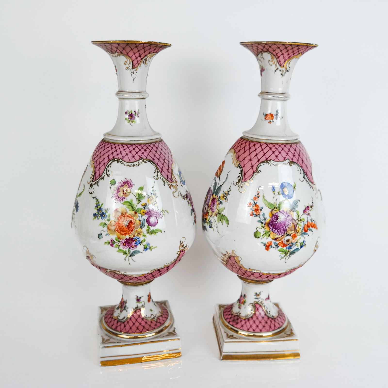 Vienna-Style Painted Porcelain Vases (1 of 7)