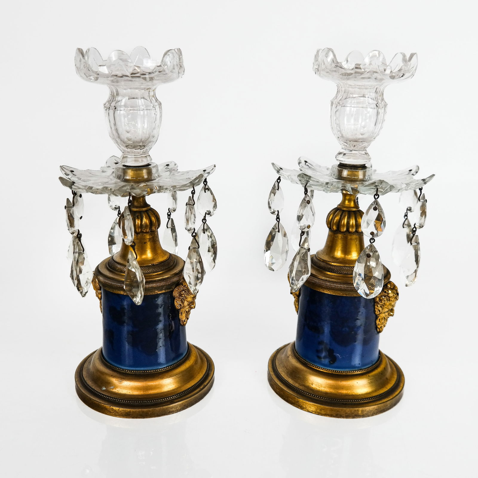 Continental Bronze-Mounted Candlestick Lustres (1 of 8)