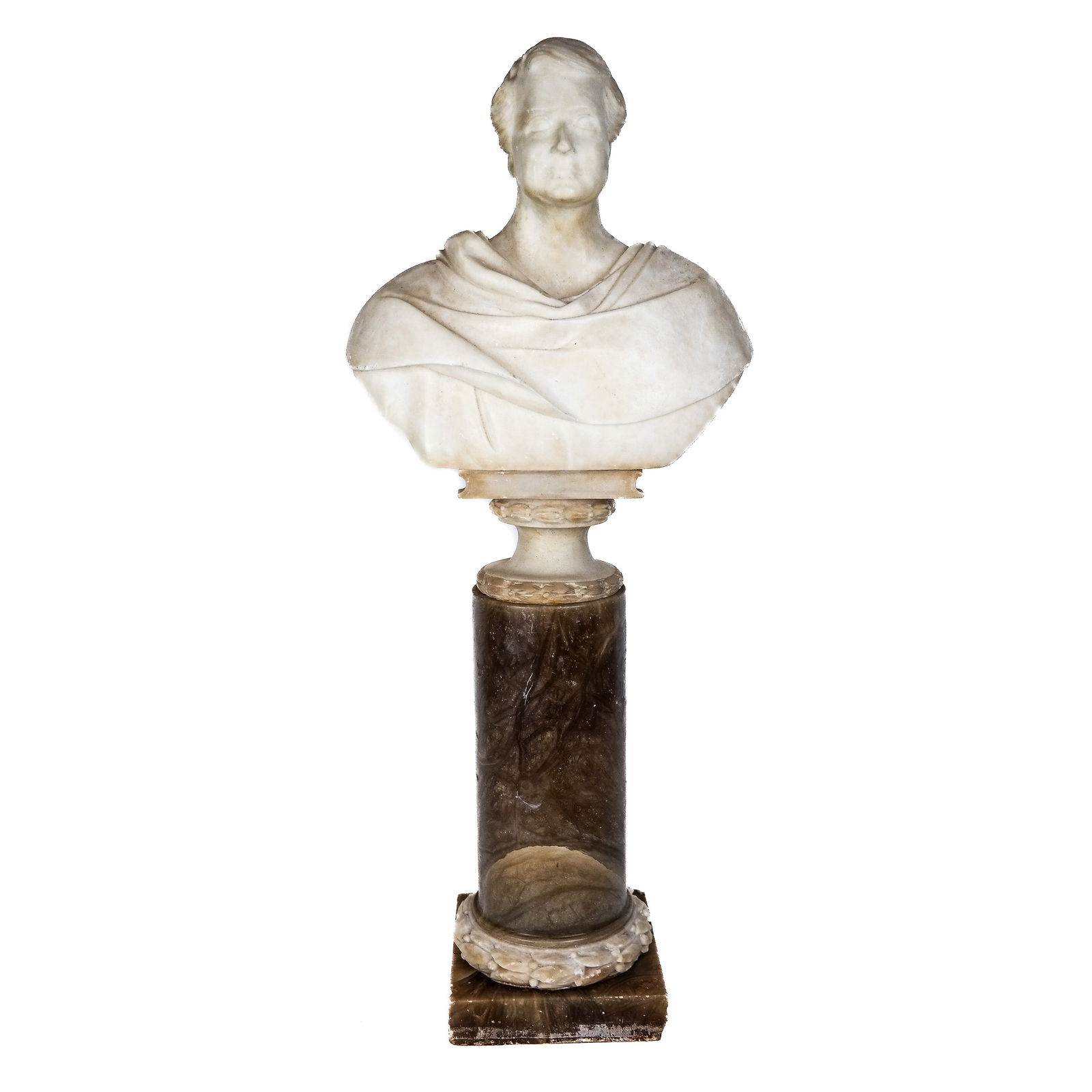 Grand Tour-Style Carved Alabaster Bust (1 of 8)