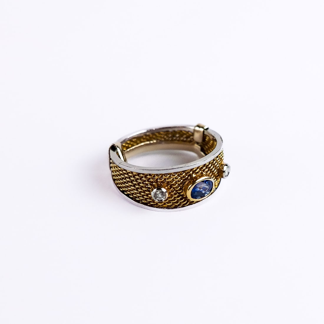 18K Gold, Sapphire & Diamond Ring (1 of 9)
