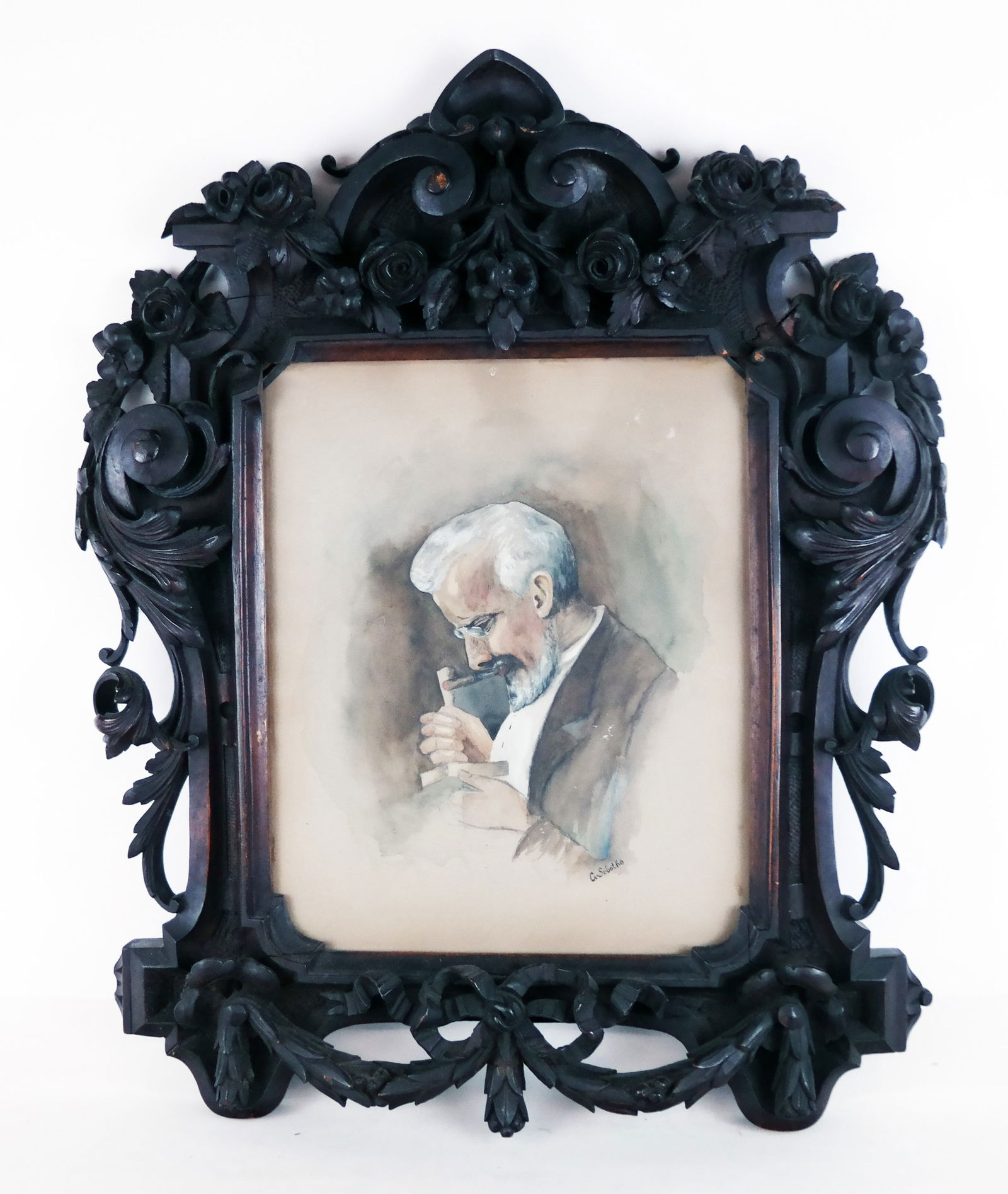 Victorian Carved Oak Picture Frame (1 of 11)