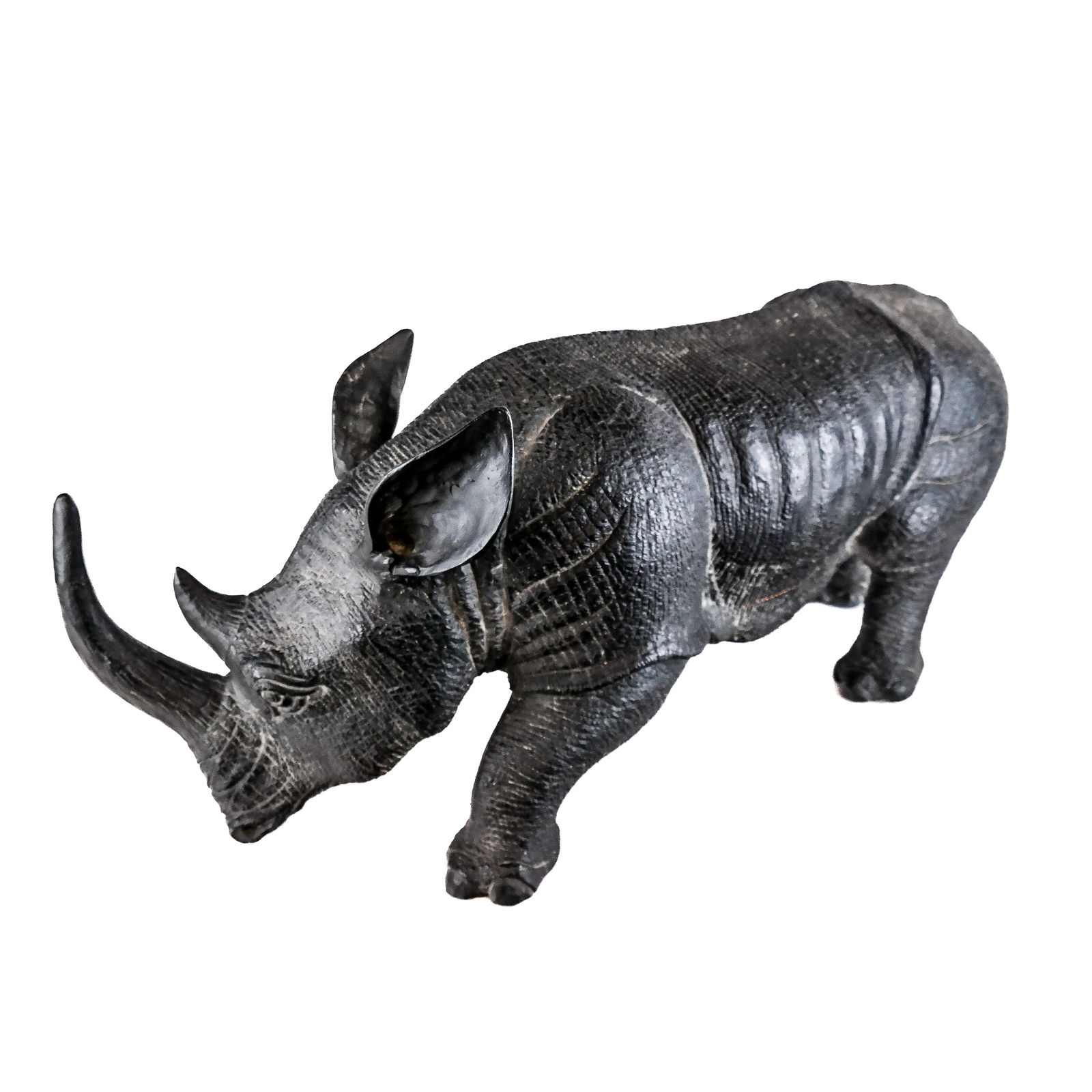 Ebonized Carved Wood Model of a Rhinoceros (1 of 6)