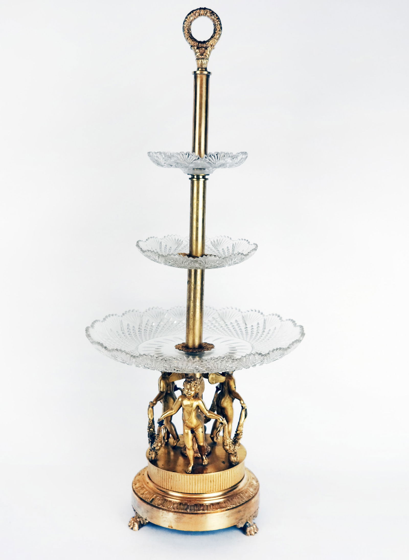 Rococo Revival Gilt Bronze & Glass Epergne (1 of 7)