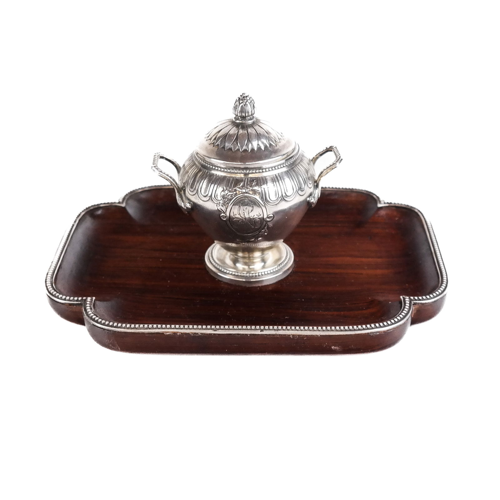 Regency Rosewood & Silver Inkstand (1 of 8)