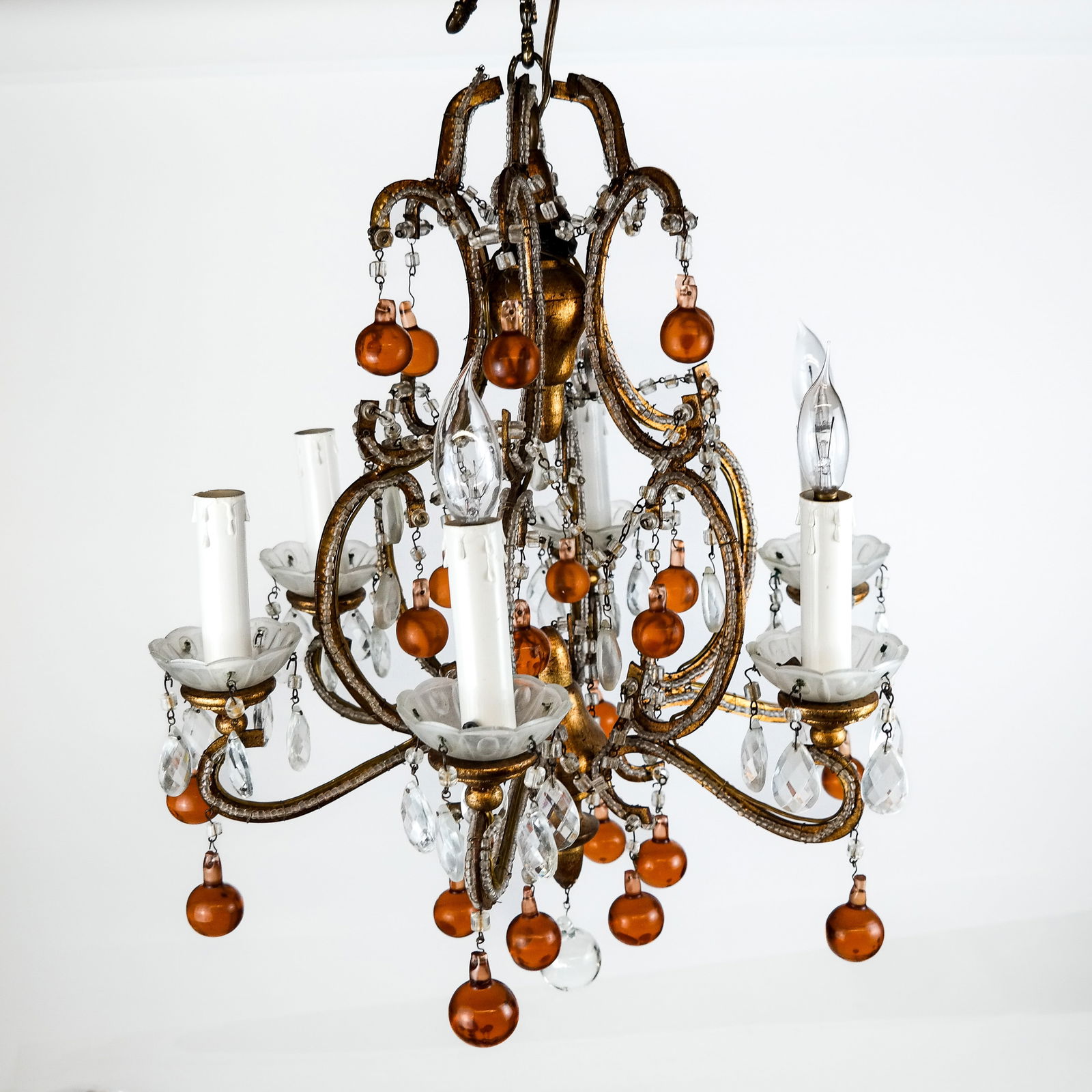 Italian Rococo-Style Six-Light Chandelier (1 of 12)