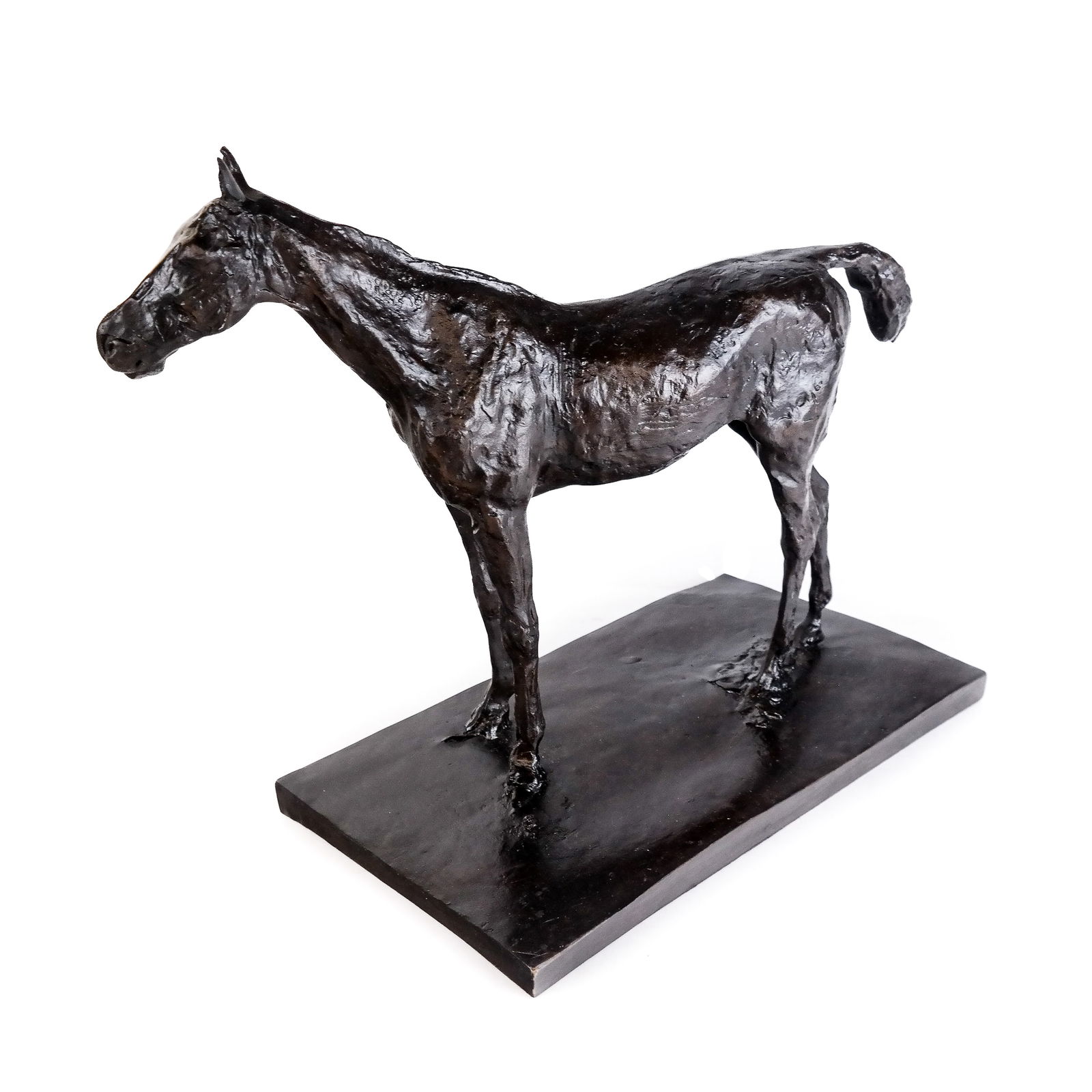 Standing Model of a Horse: Standing model of a horse, of equestrian interest, after Edgar Degas (French, 1834-1917). An example is in the colleciton of the Metropolitan Museum of Art (29.100.425). Provenance: From the Collectio