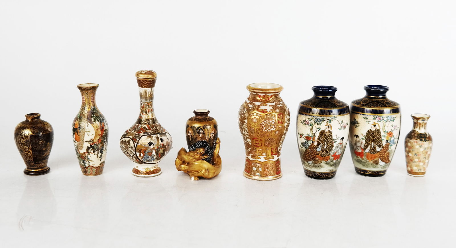 Group of Japanese Satsume Miniature Vases (8) (1 of 12)