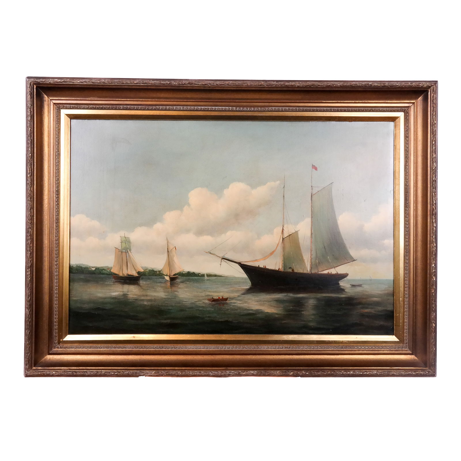 19th C. Ships at Sea - Oil Painting (1 of 8)
