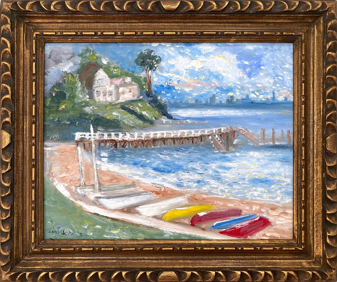 Cindy SHAOUL: Dock Scene - Painting (1 of 12)