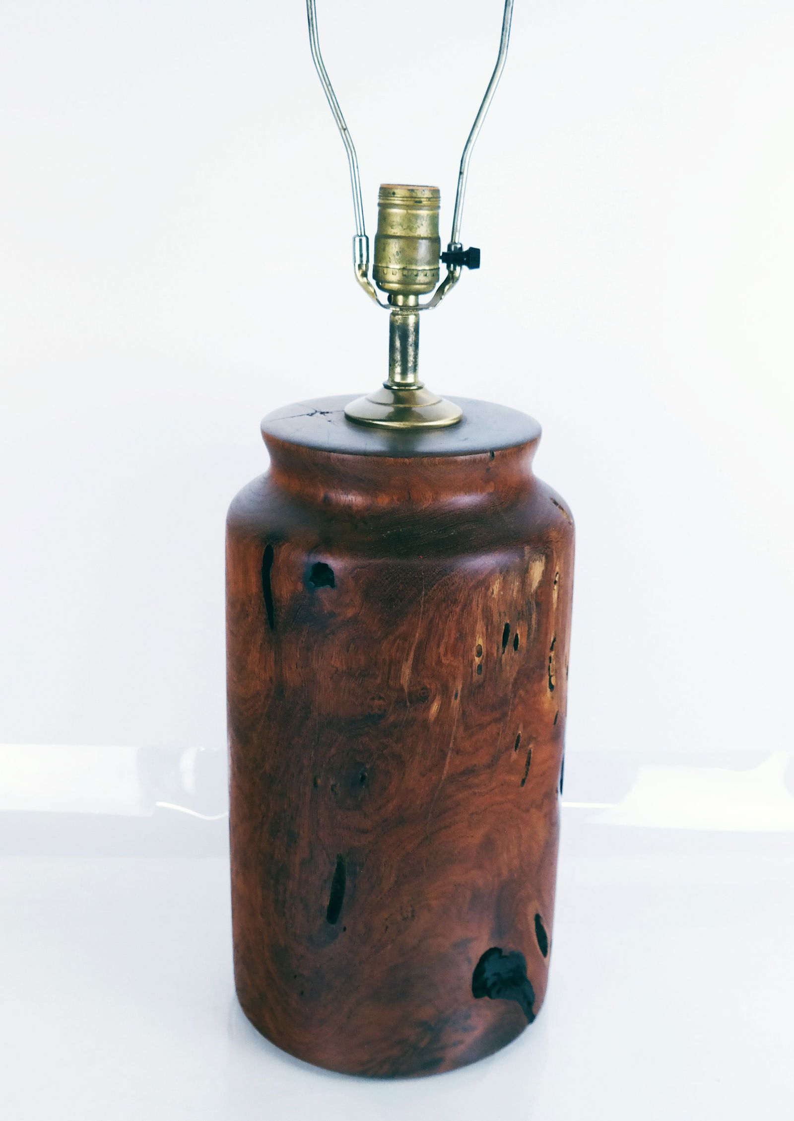 Modern Burlwood Table Lamp (1 of 7)