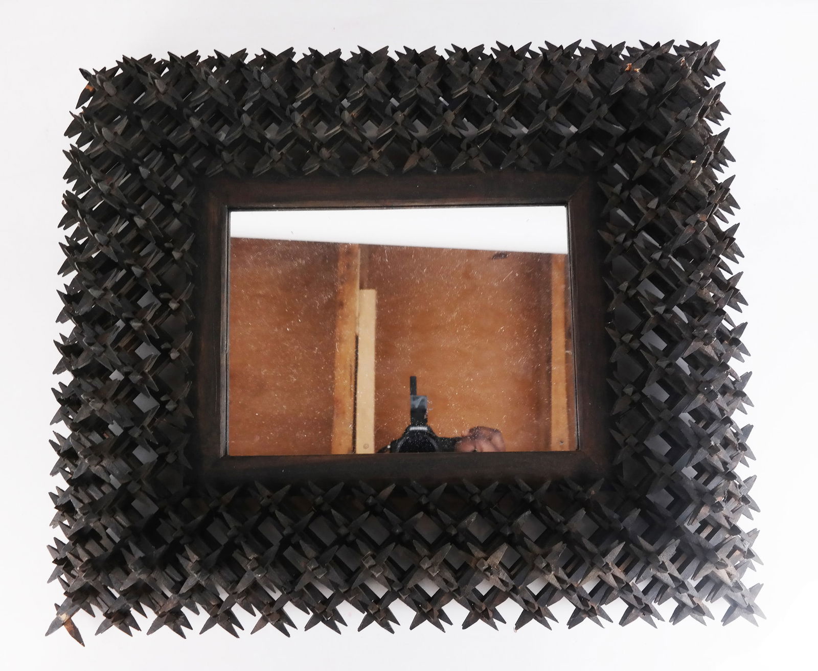 Unusual Tramp Art Mirror (1 of 6)