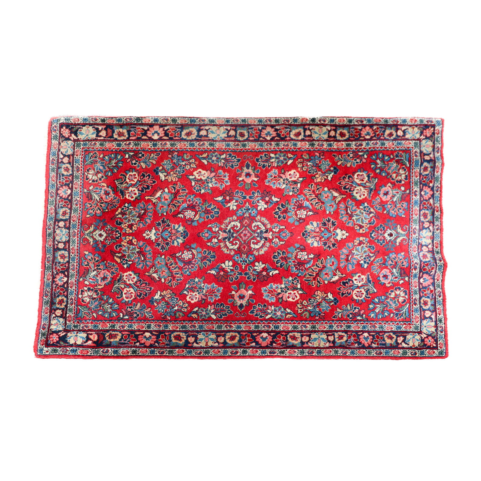 Persian Bidjar Carpet: A Persian Bidjar carpet, Northwest Iran. [4' 3" x 3' 4"]. Provenance: From the Estate of Baroness Gabriele Langer von Langendorff.