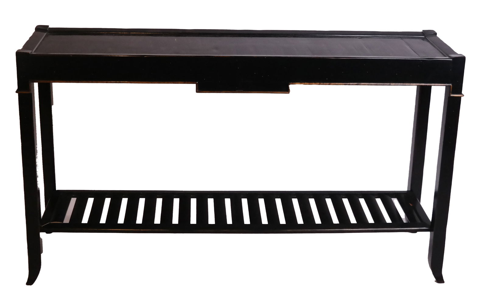 Modern Ebony Two-Tier Console (1 of 6)