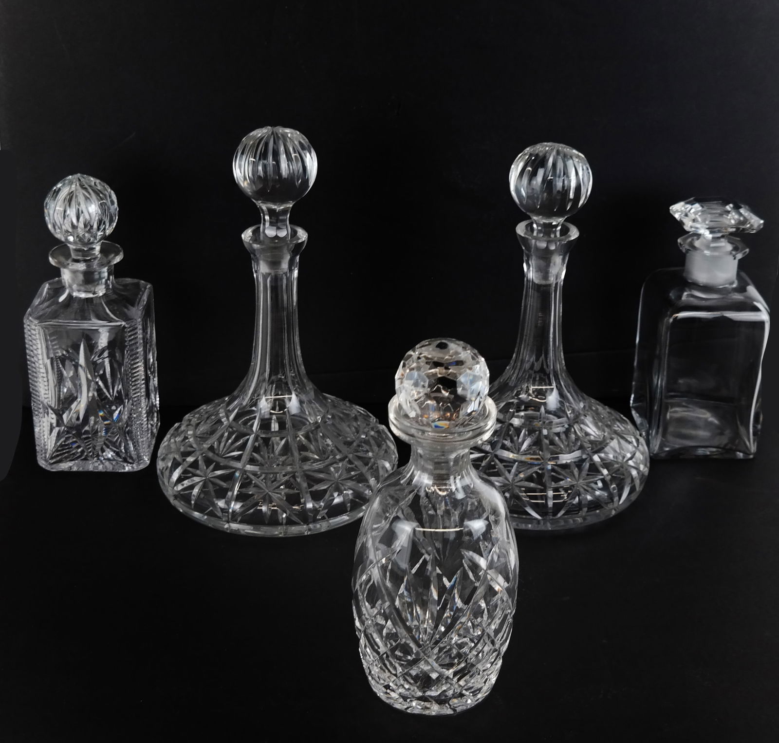 Group of Cut Glass Decanters (5) (1 of 13)