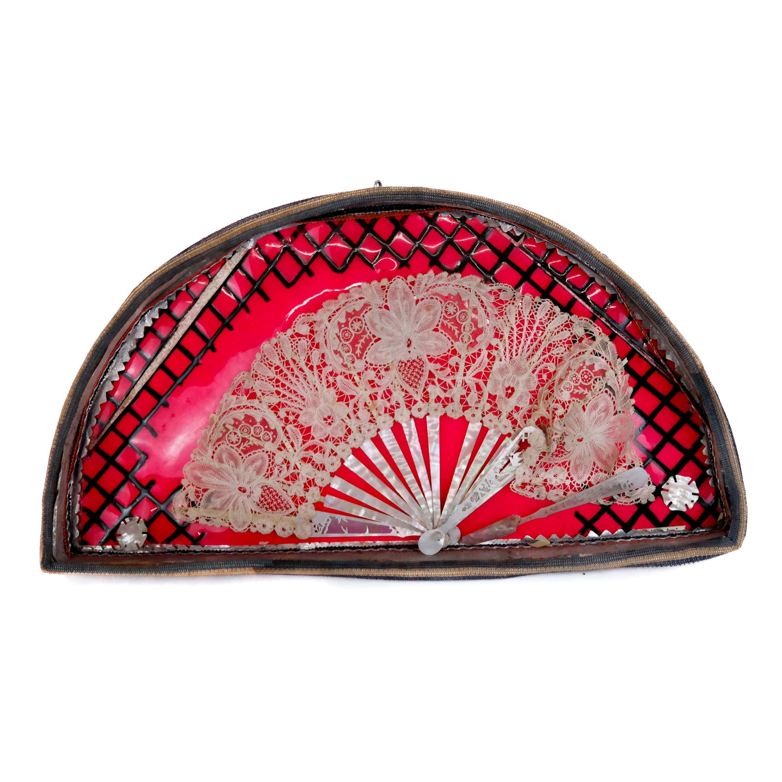 Antique Framed Lace Fan (1 of 6)