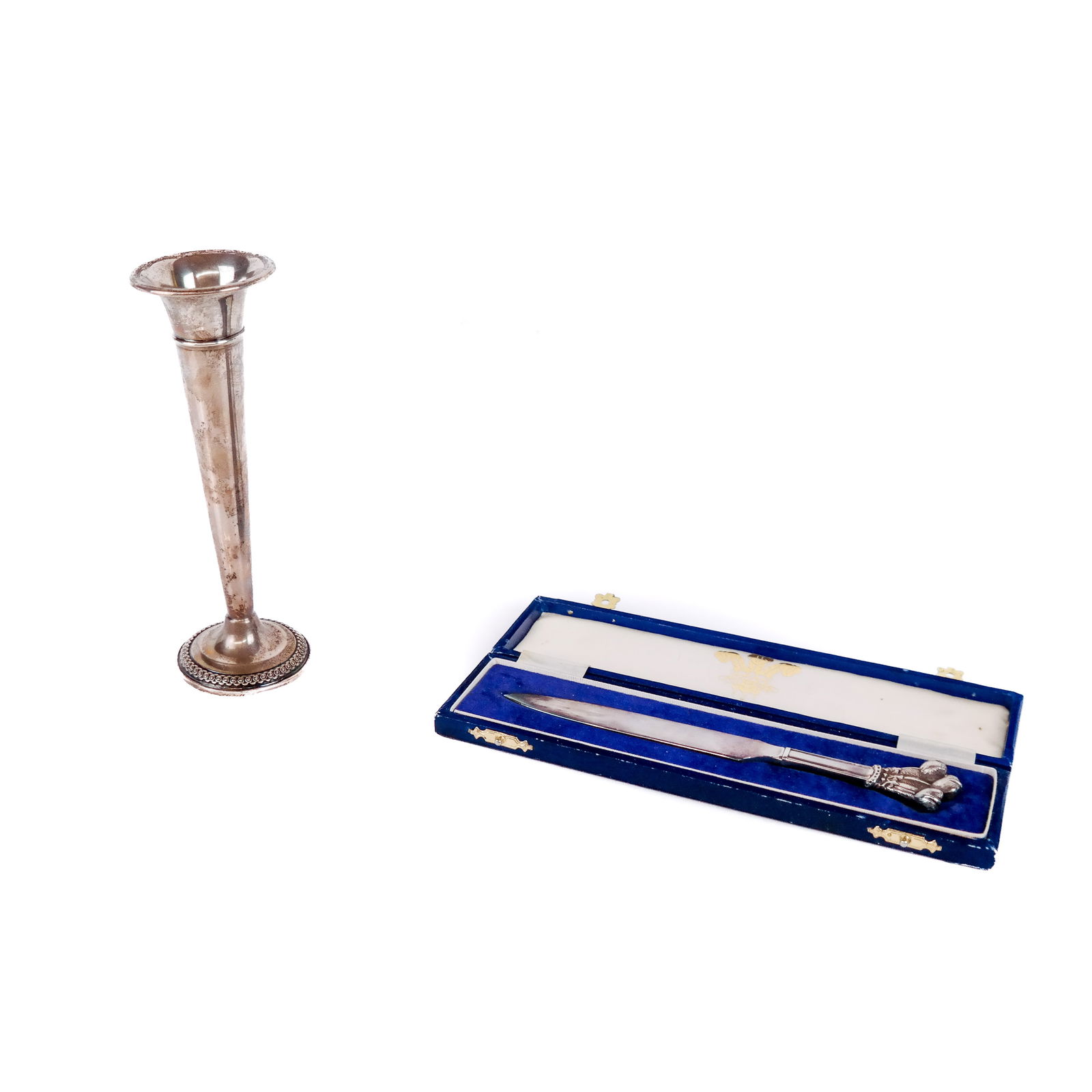 Sterling Bud Vase & Silver Plate Letter Opener (1 of 9)