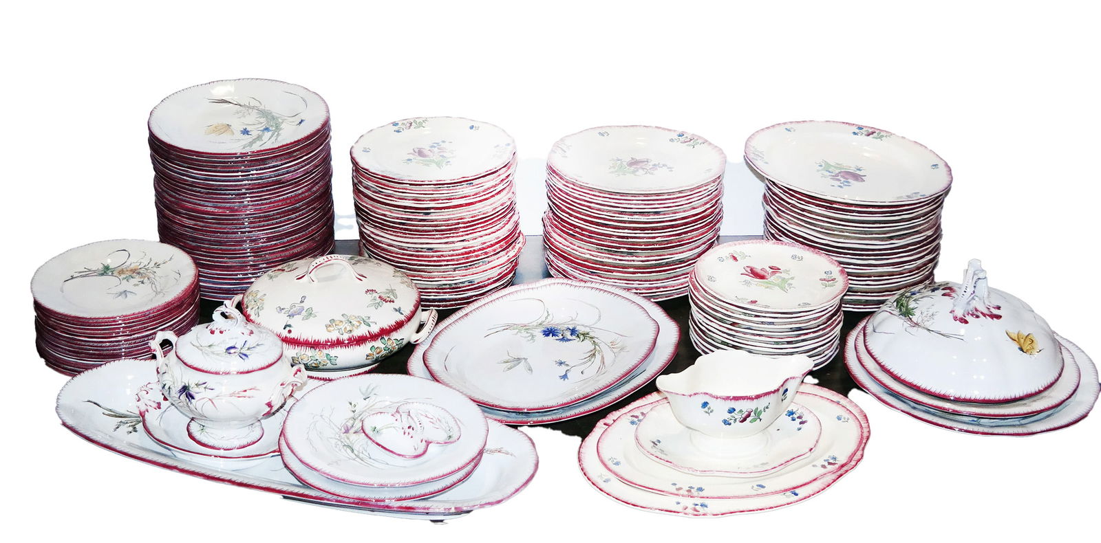 Gien & Sarraguemines Faience Part Dinner Services (1 of 19)