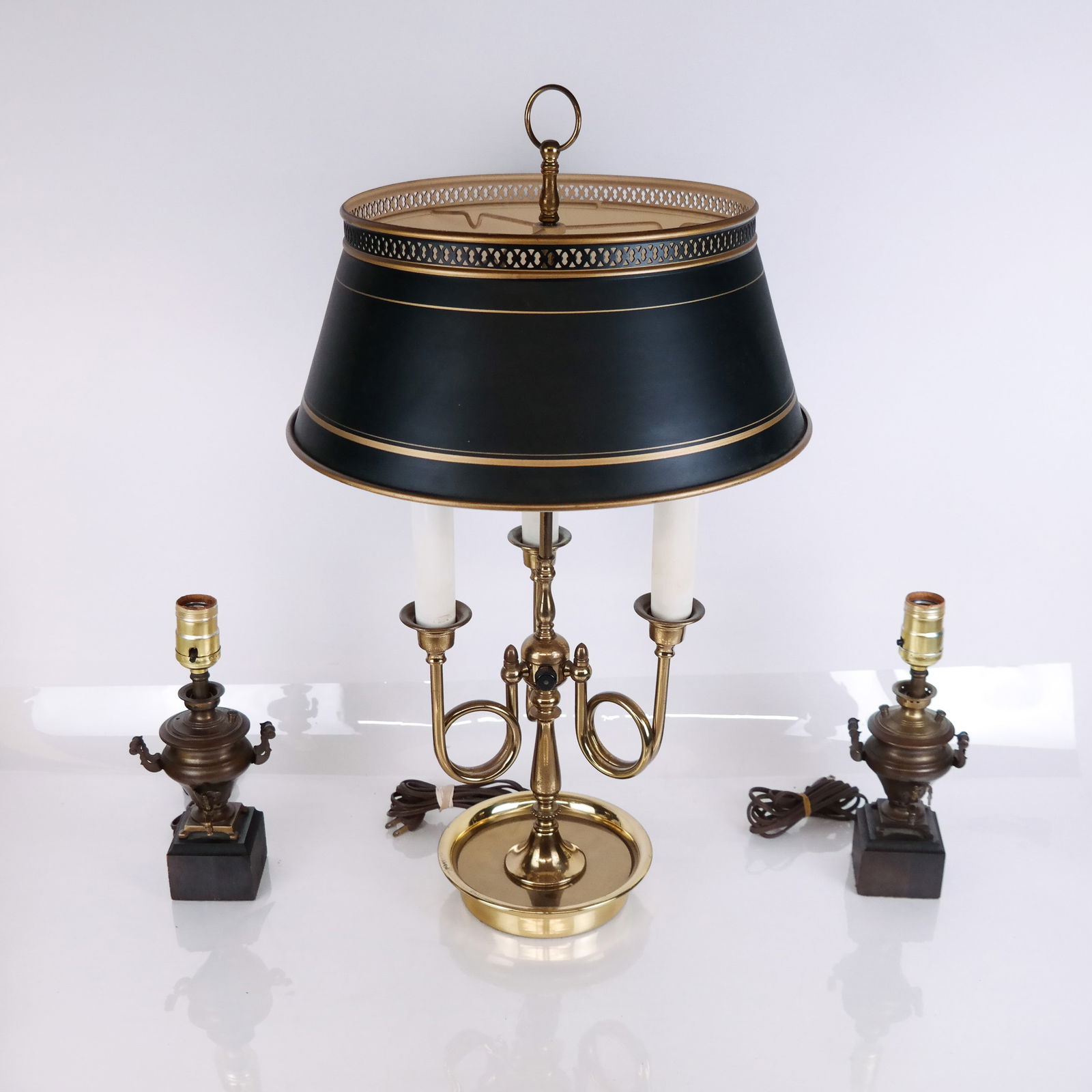 Three Brass Table Lamps (1 of 8)