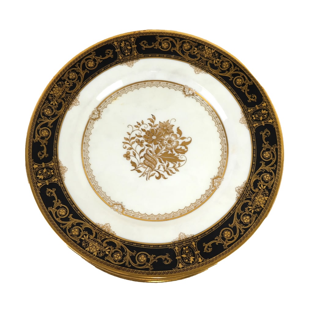 Mintons for Tiffany English Porcelain Plates (10) (1 of 9)