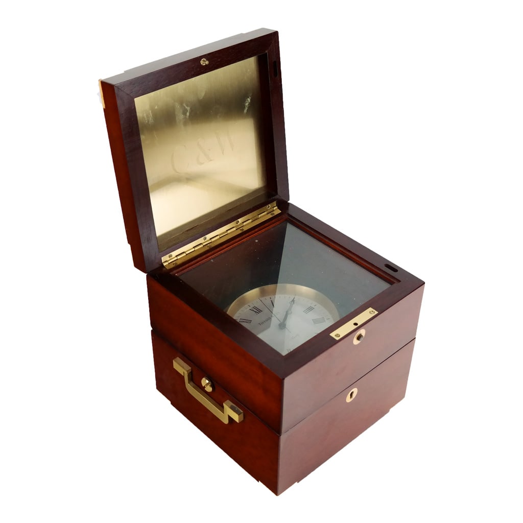 Tiffany & Co. Mahogany & Brass Ship Clock (1 of 10)