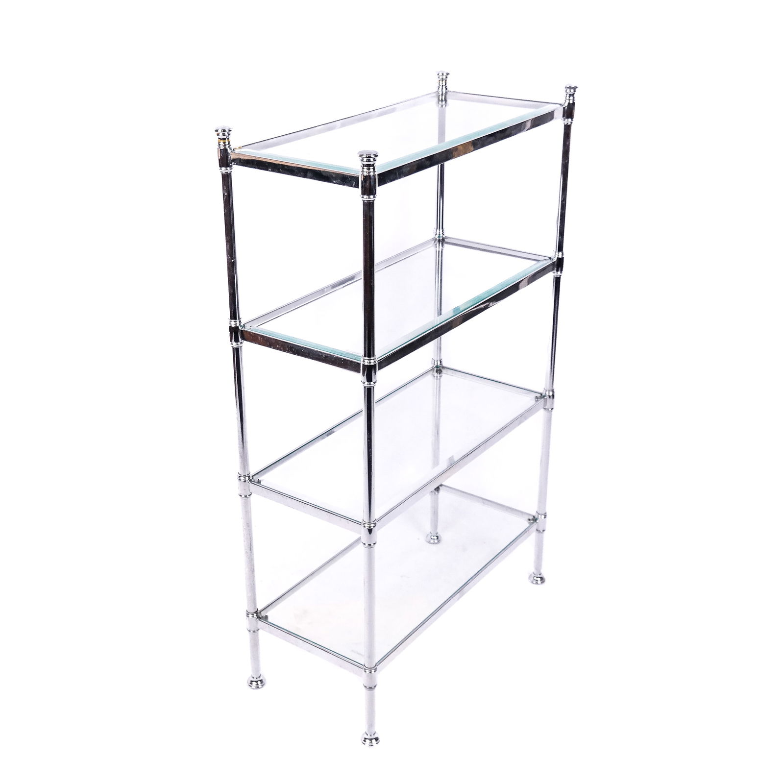 Modern Chrome and Glass Etagere (1 of 6)