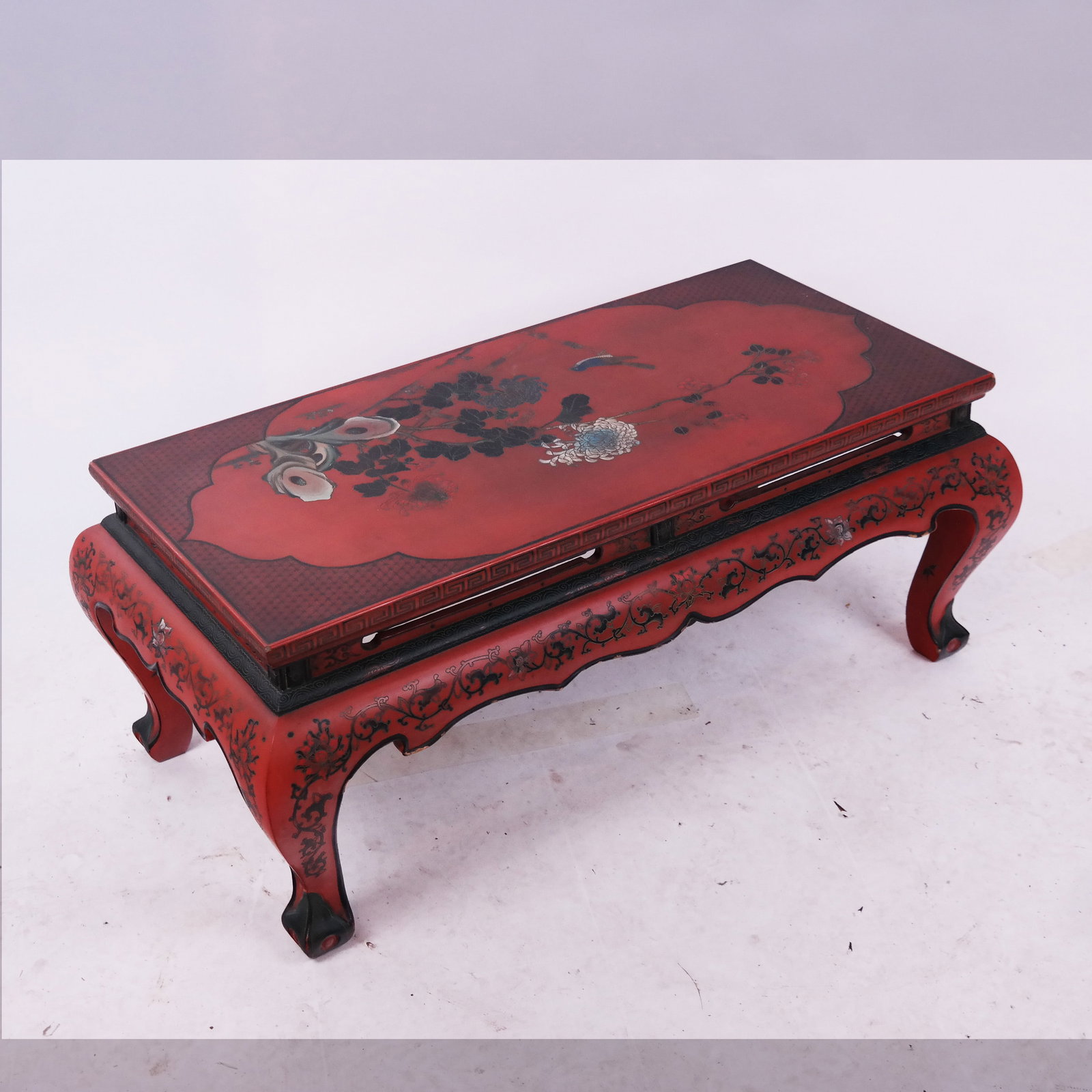 Chinese Red Lacquer Coffee Table (1 of 7)