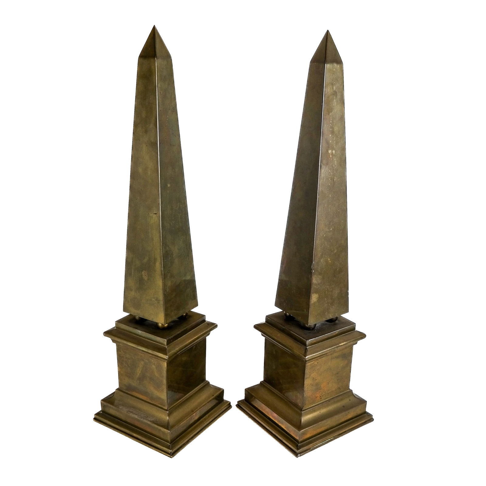 Pair of Vintage Brass Obelisks (1 of 7)