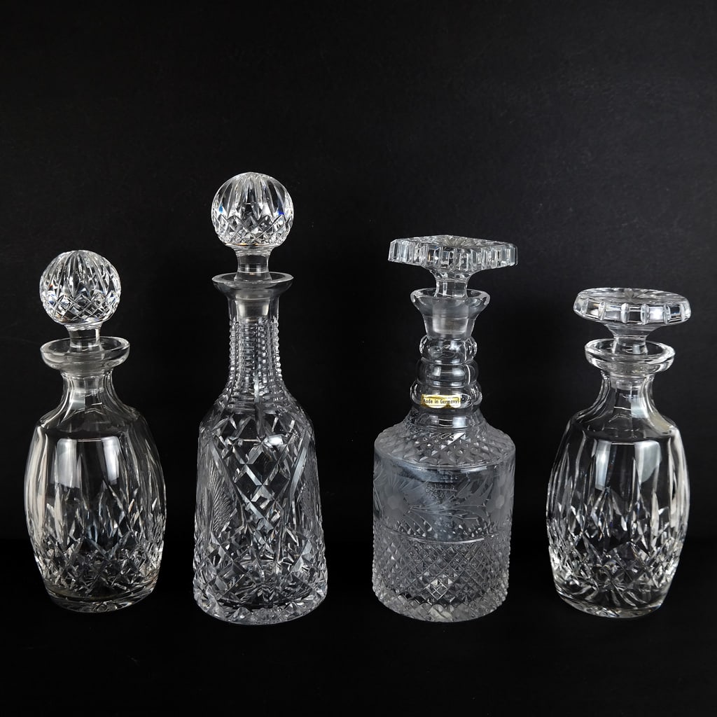 Assembled Group of Crystal & Glass Decanters (4) (1 of 10)