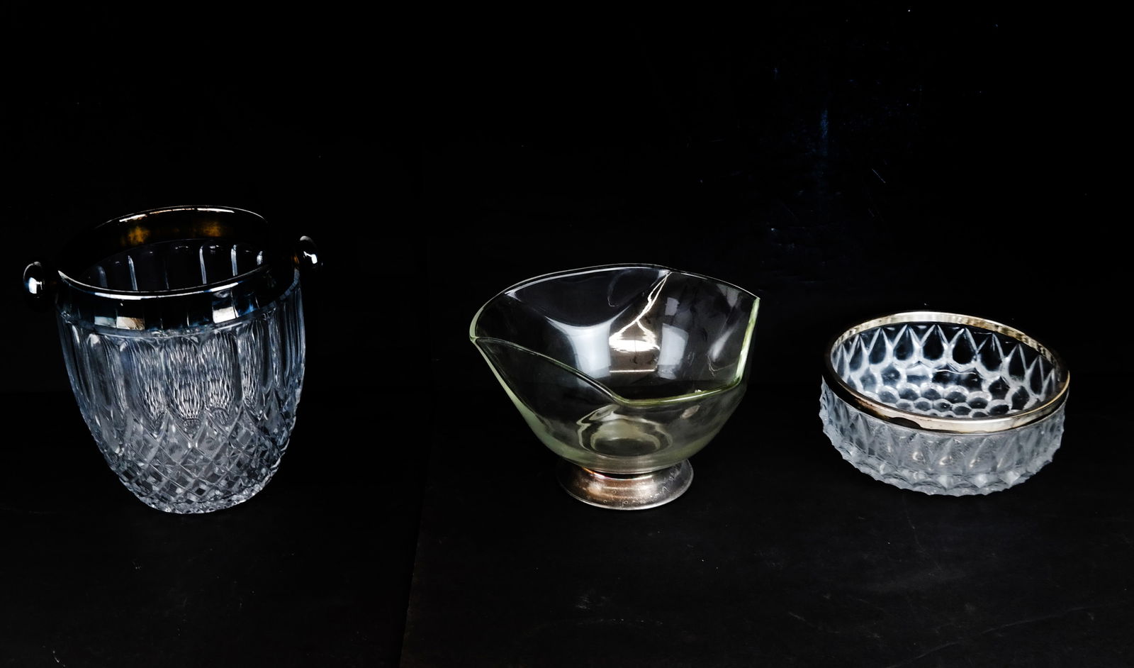 Three Silver-Mounted Glass Serving Items (1 of 13)