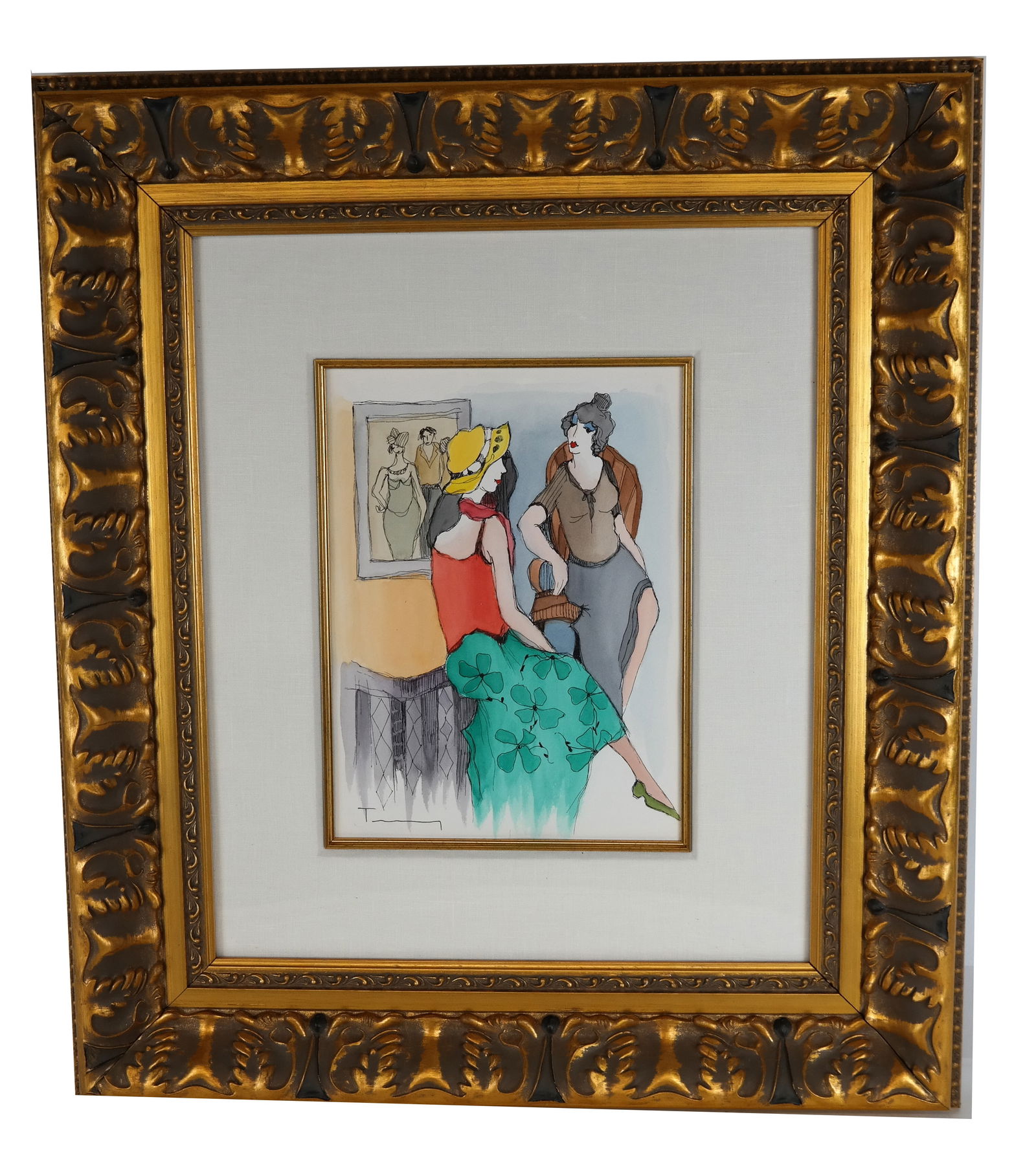 Itzchak TARKAY: "Going Out" - Mixed Media on Paper (1 of 9)