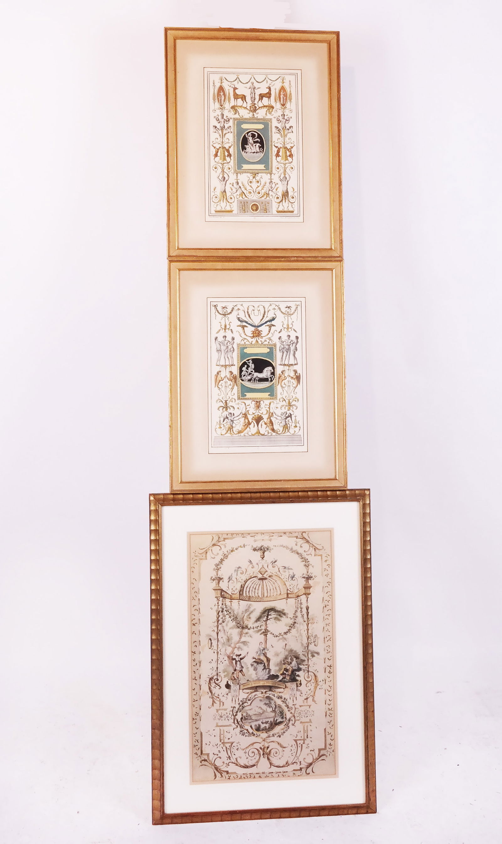 Lot of 3 Hand-Colored French Engravings (1 of 17)