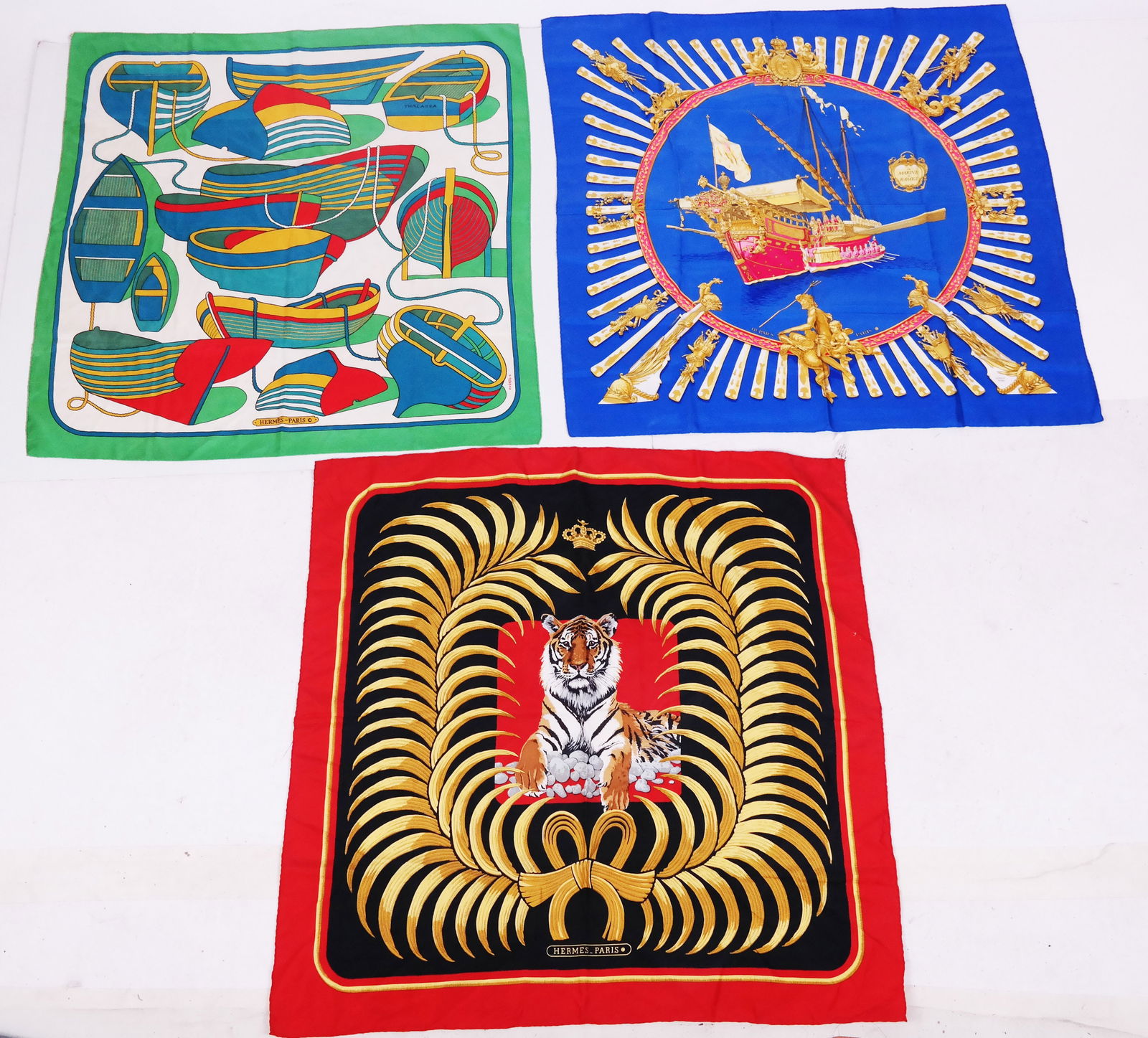 Three Hermes Silk Scarves (1 of 15)