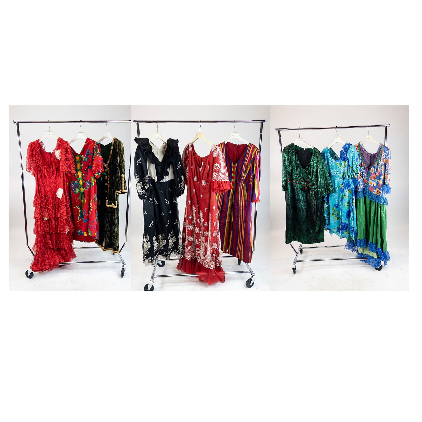 Vintage Danish Enamel & Silver Spoon Set (1 of 6)